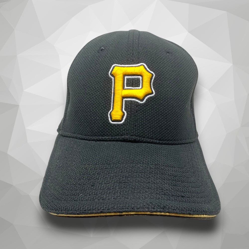 Vintage Pittsburgh Pirates Batting Practice Black Fitted Hat Cap Sz S/M New Era